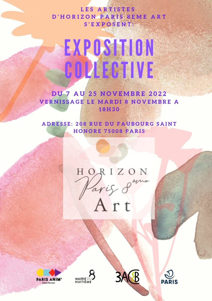 Affiche - Exposition - Artistes Horizon Paris 8e art