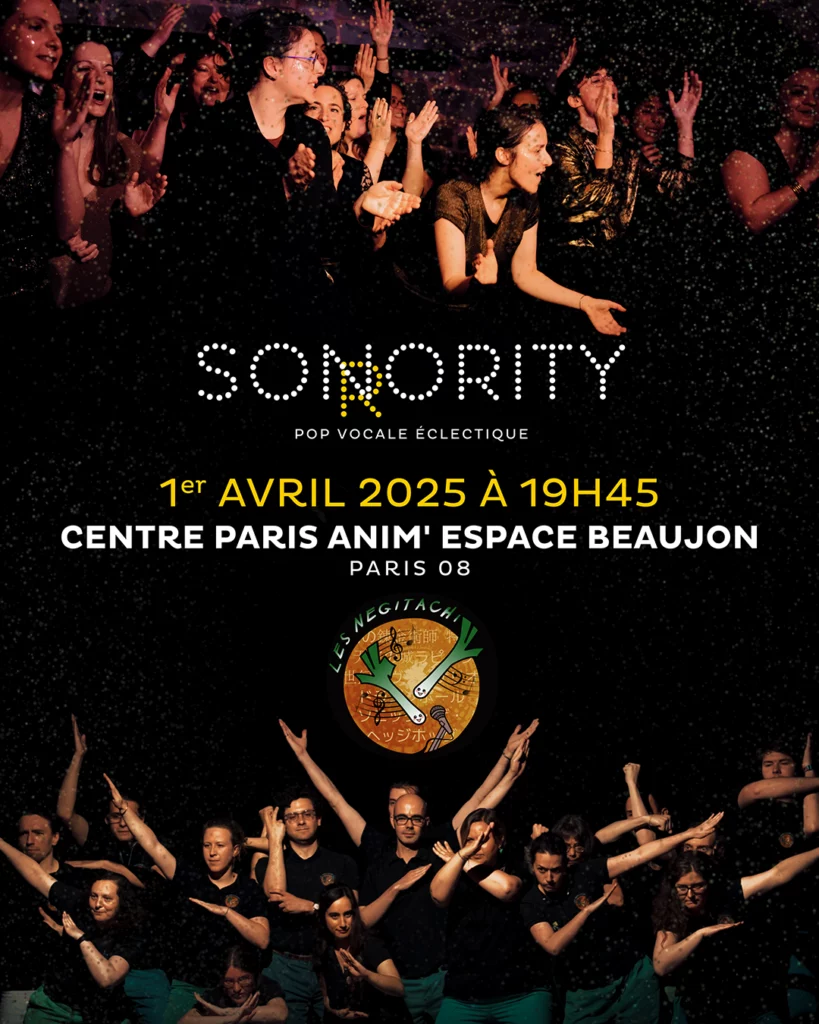 Choeurs Sonority & Negitachi, le 1er avril 2025 au Centre Paris Anim' Espace Beaujon (Paris 8e )