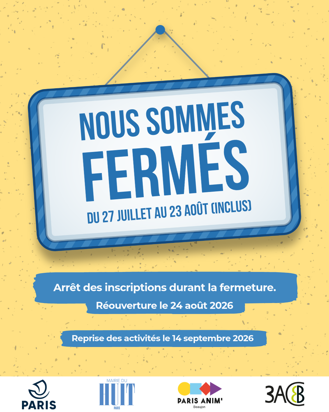 Fermeture du centre Beaujon (été 2026)