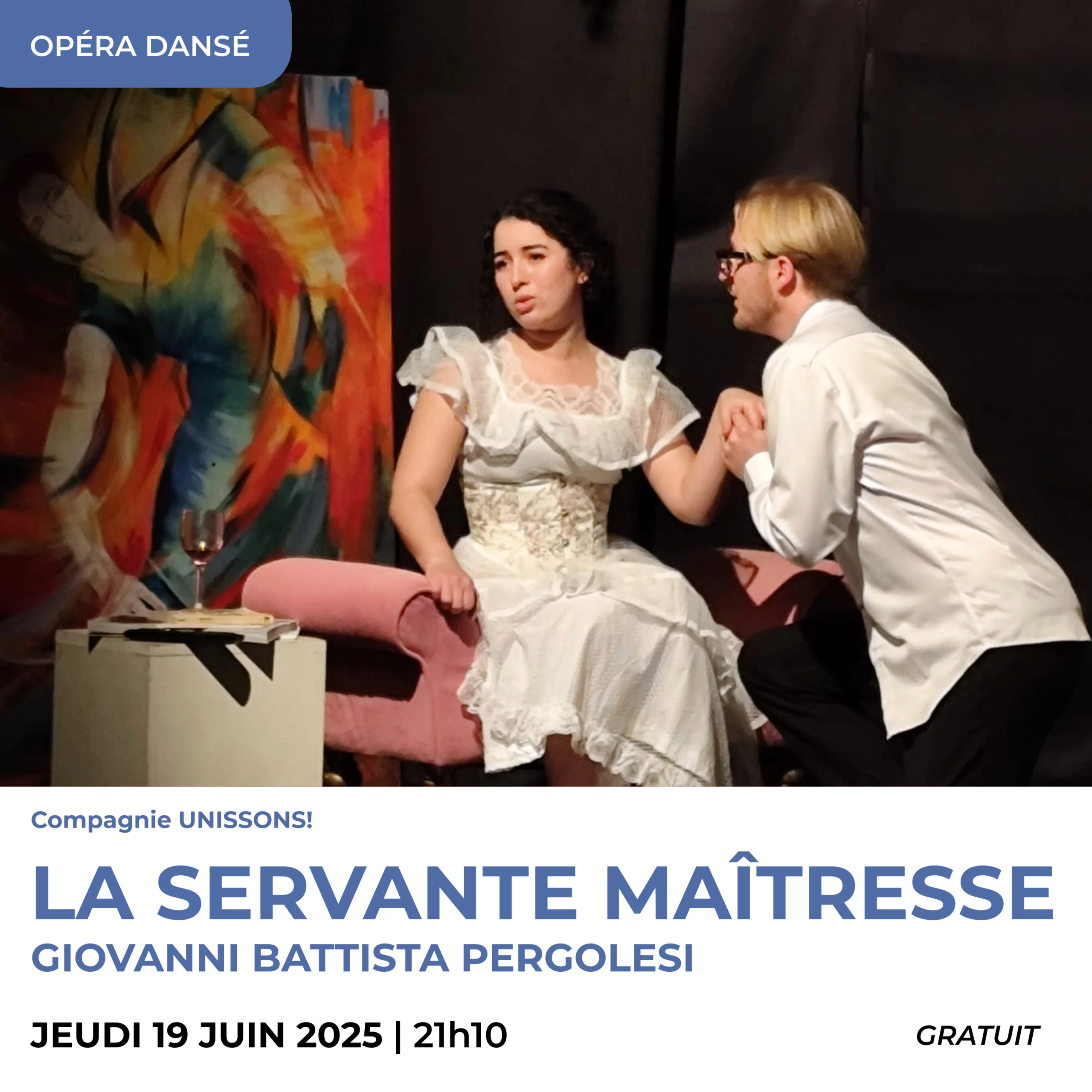 La Servante Maîtresse - Festival Révolutions à Beaujon - du 19 au 21 juin 2025 au Centre Paris Anim' Beaujon ( Paris 8e ) Organisé par l'association 3AC8 et le Centre Paris Anim' Beaujon - spectacles, concerts et performances ©Compagnie UNISSONS!