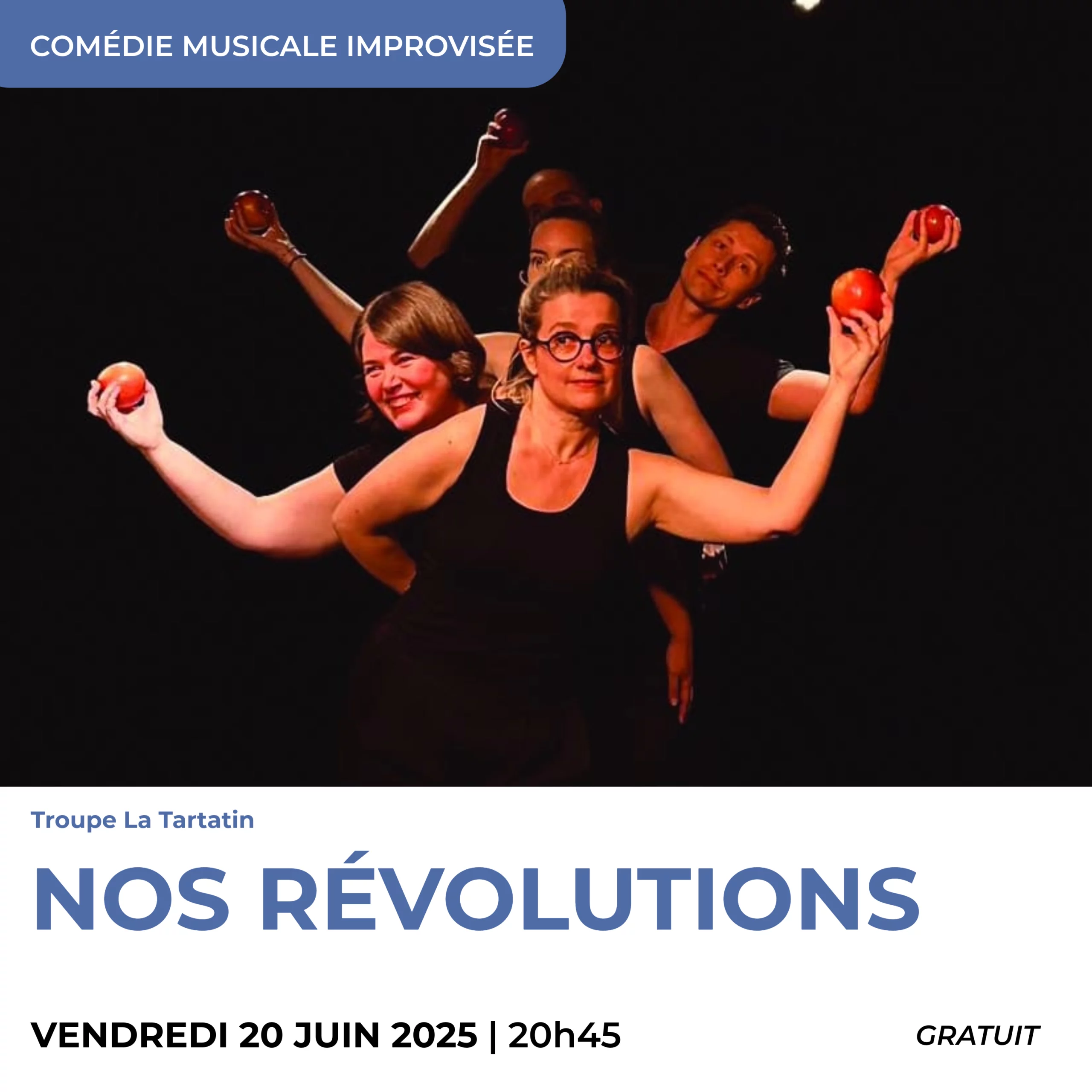 TROUPE LA TARTATIN - Festival Révolutions à Beaujon - du 19 au 21 juin 2025 au Centre Paris Anim' Beaujon ( Paris 8e ) Organisé par l'association 3AC8 et le Centre Paris Anim' Beaujon - spectacles, concerts et performances ©TROUPE LA TARTATIN