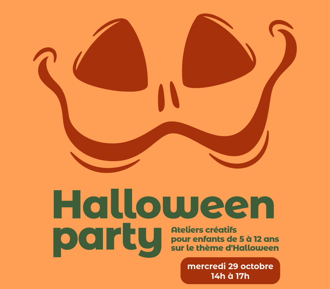 Halloween party - ateliers créatif pour enfants de 5 à 12 ans, sur le thème d'Halloween - le mercredi 29 octobre, de 14h à 17h au Centre Paris Anim' Beaujon ( Paris 8e )