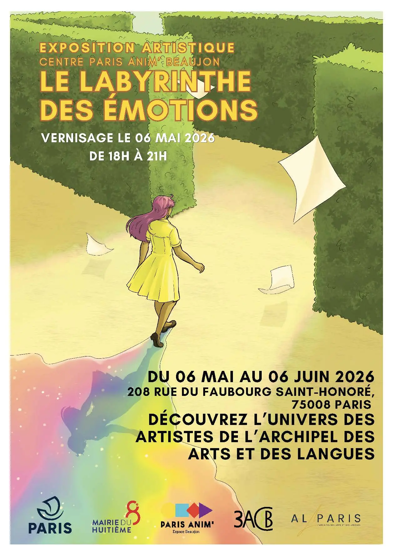 Le labyrinthe des émotions, une exposition de AL Paris du 6 mai au 6 juin 2026 au Centre Paris Anim' Beaujon - 3AC8 (Paris 8e)