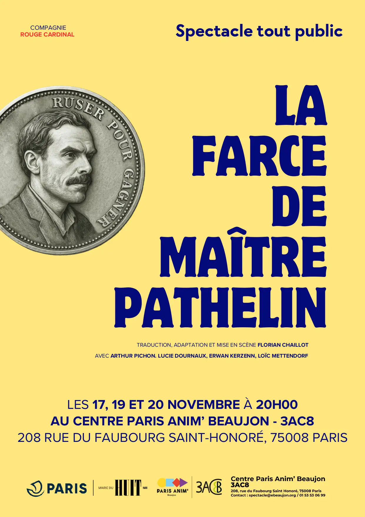 La Farce de maitre Pathelin - Compagnie Rouge Cardinal ©Raymond Punzalan